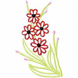 Flowers And Tree Embroidery Design 7